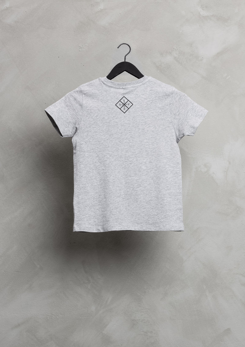 GTFO Kids T-shirt 3 Small Logo - Grey