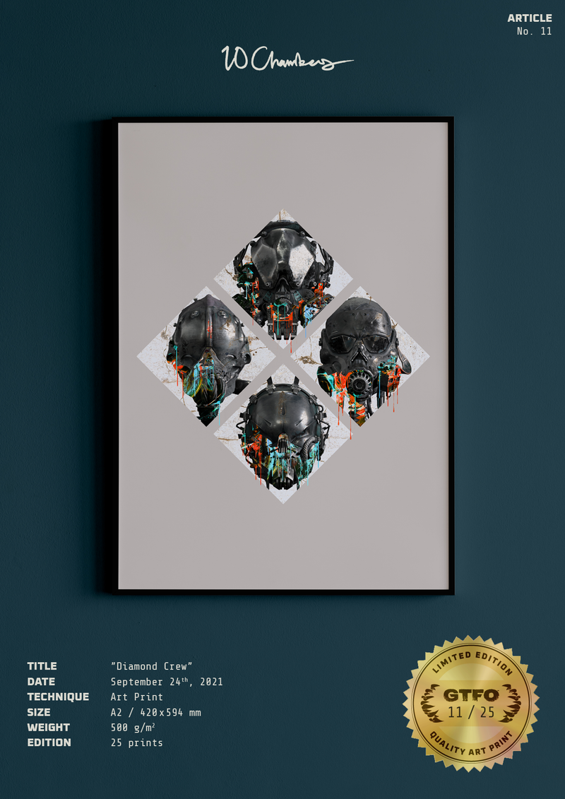 GTFO - Collectable art print-"Diamond Crew", No 11 out of 25.