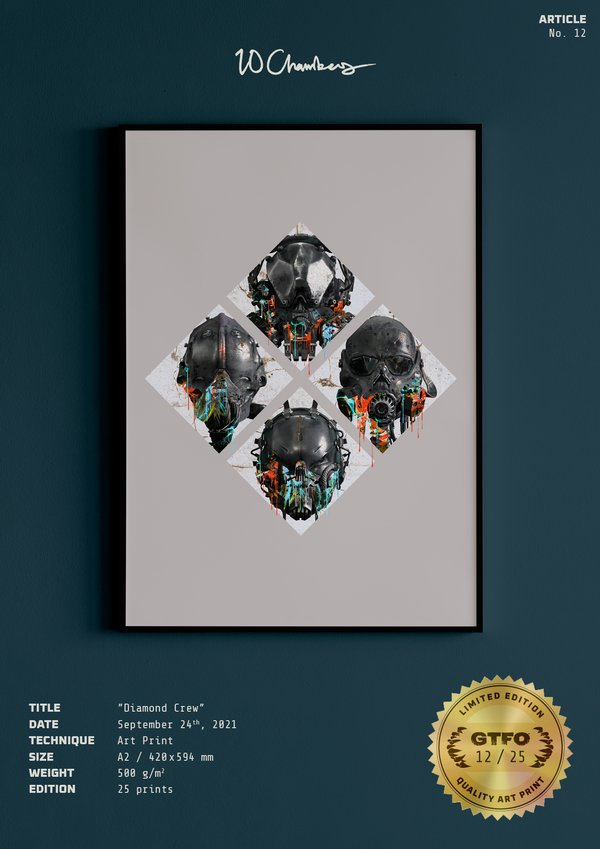 GTFO - Collectable art print-"Diamond Crew", No 12 out of 25.