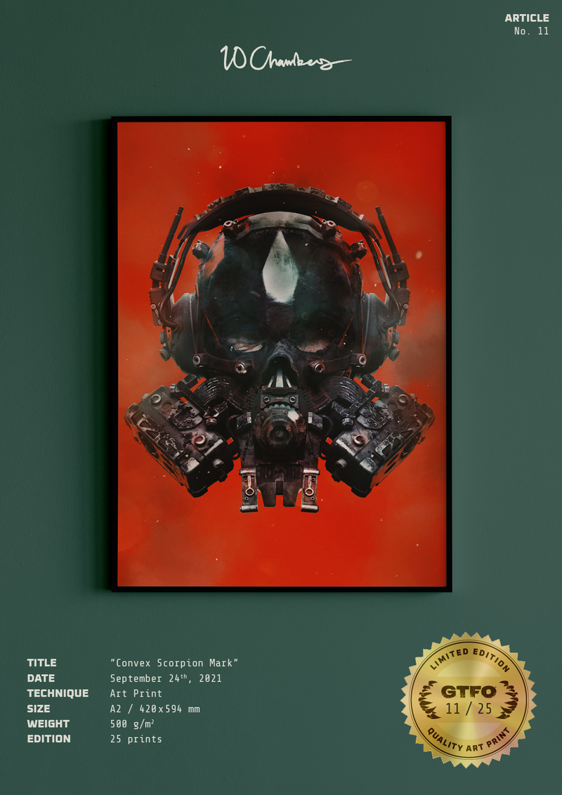 GTFO - Collectable art print-"Convex Scorpion Mark", No 11 out of 25.